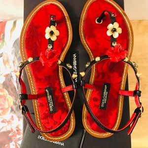 Dolce & Gabbana sandals thongs shoes free gift new